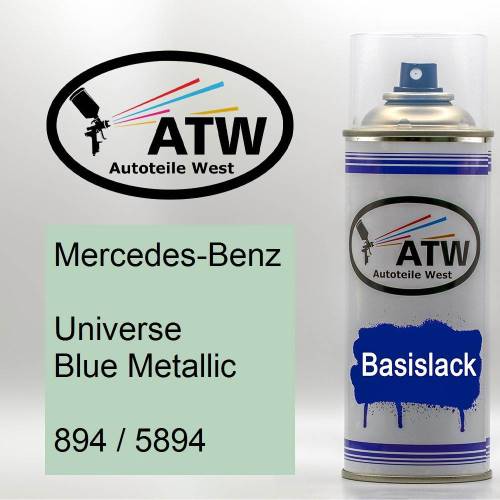 Mercedes-Benz, Universe Blue Metallic, 894 / 5894: 400ml Sprühdose, von ATW Autoteile West.